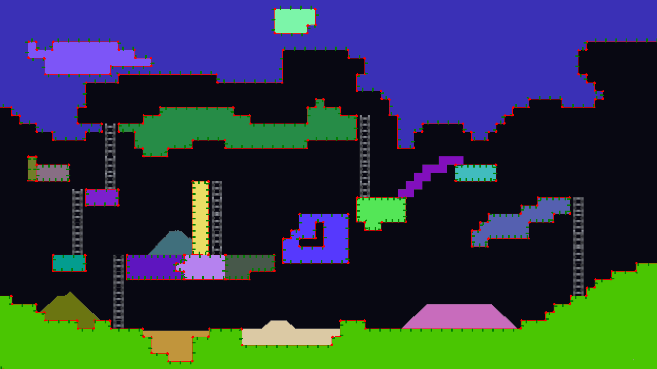 Screenshot of atom islands being polygonized